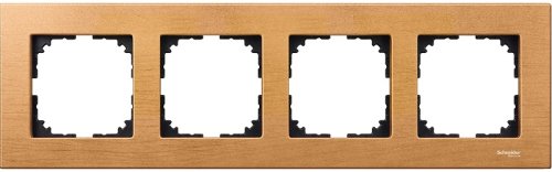 Рамка универсальная Schneider Electric Merten M-Elegance 4-м. дерево бук  картинка